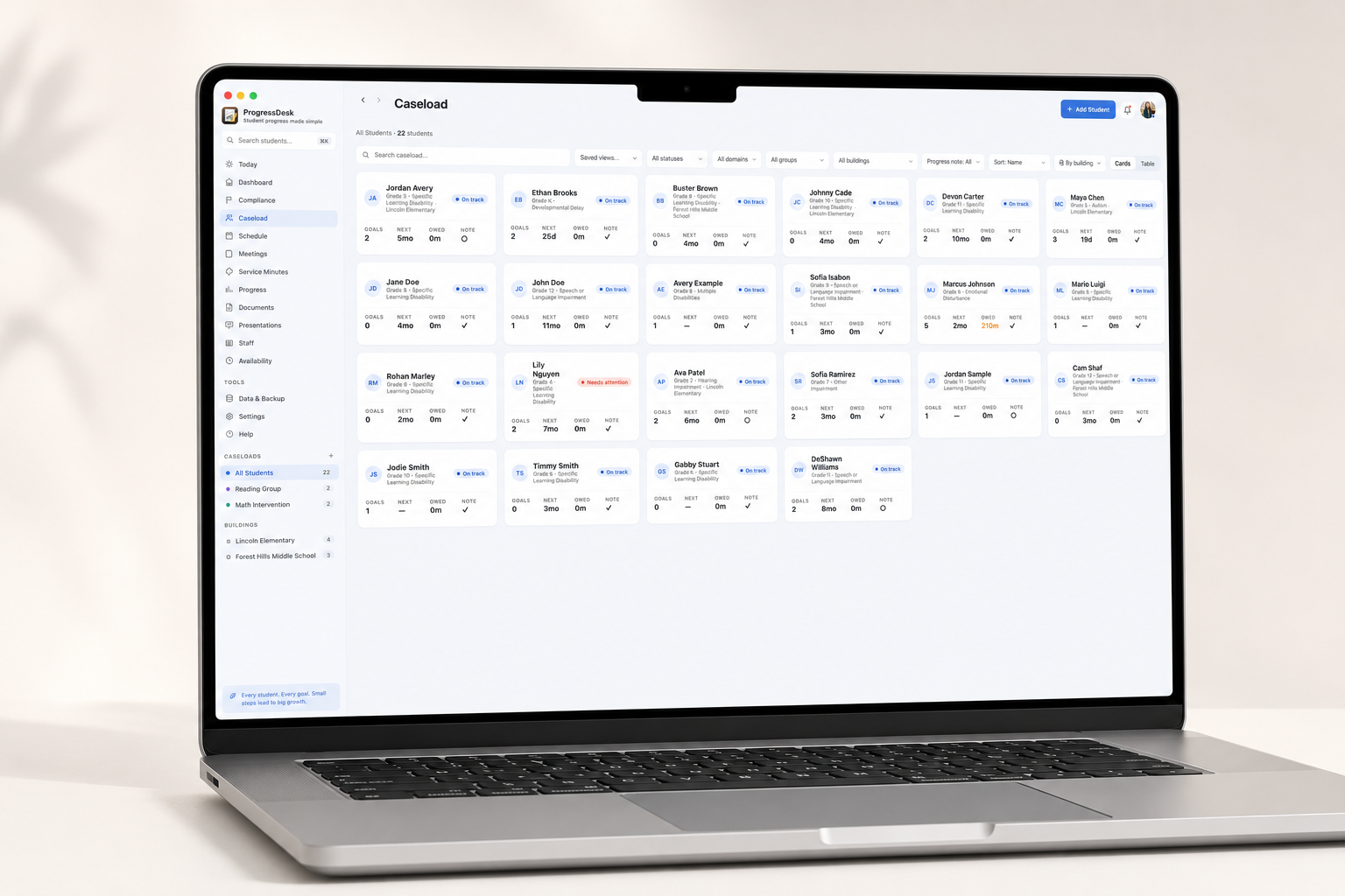 ProgressDesk Caseload